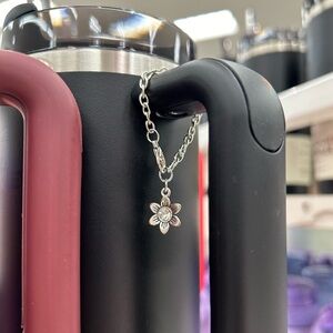 Silver Flower Stanley Cup / Tumbler Charm